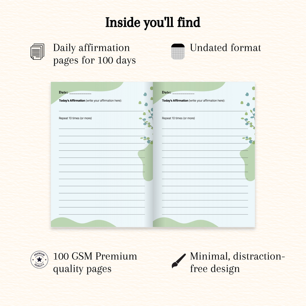 100 Days of Affirmations Journal