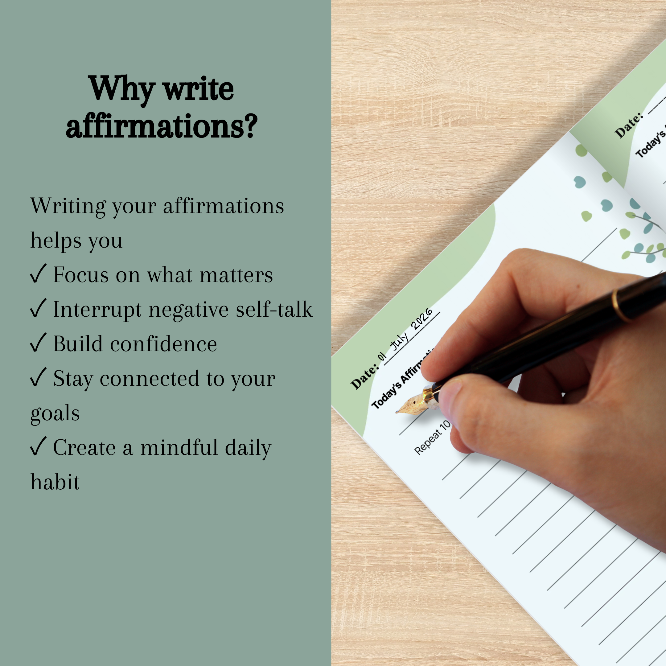 100 Days of Affirmations Journal