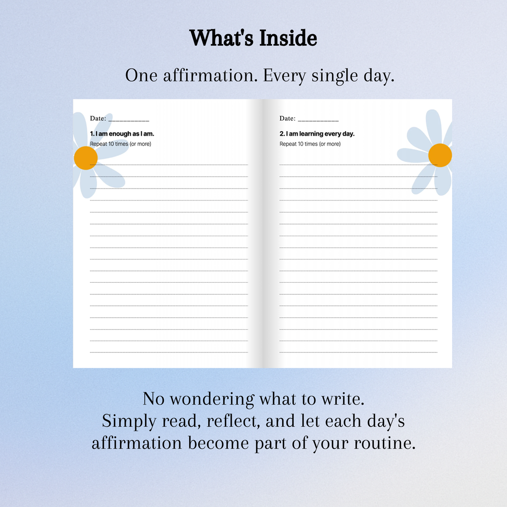 100 Days of Affirmations Journal - With affirmations