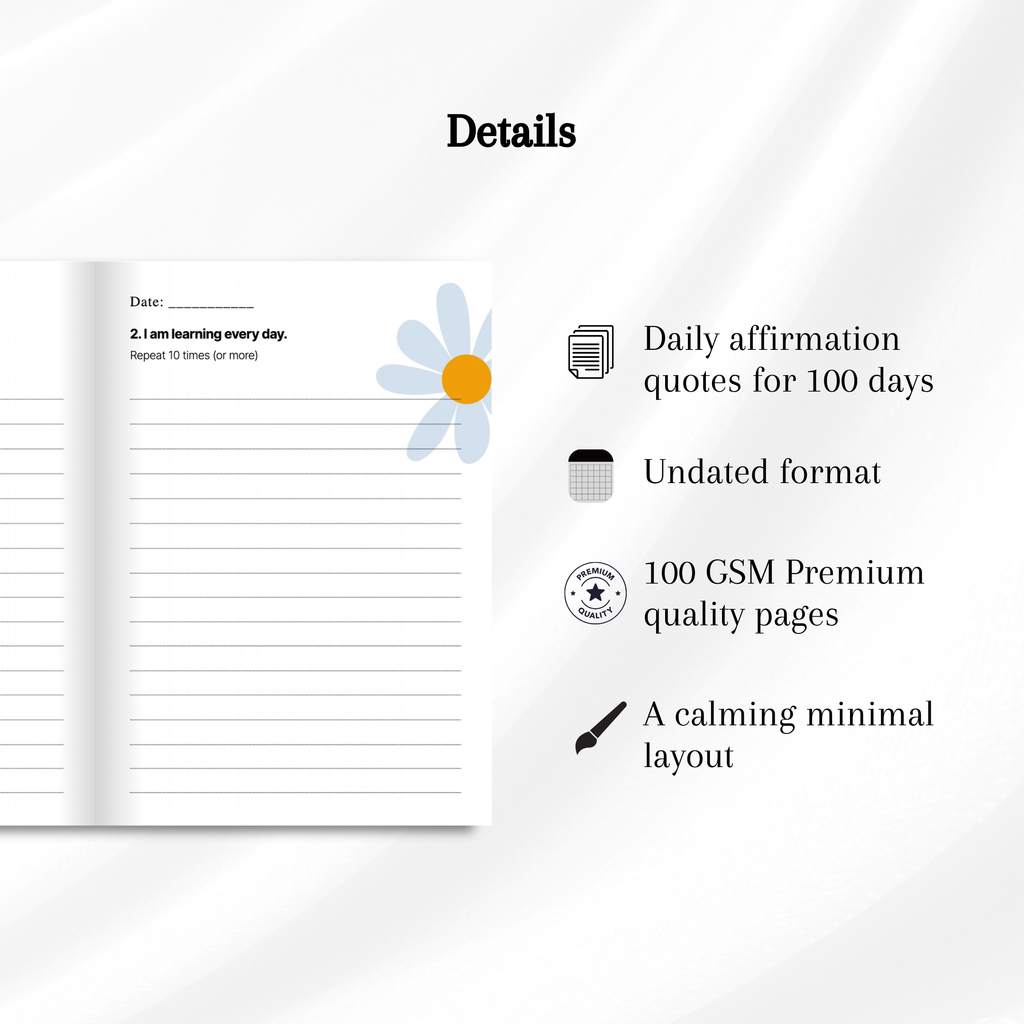 100 Days of Affirmations Journal - With affirmations